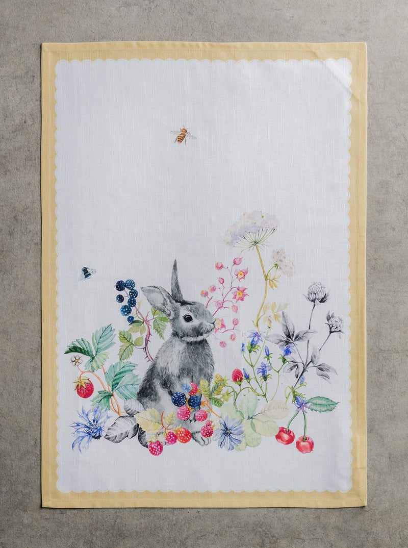 Maison d' Hermine Kitchen Towels Set of 3 100% Cotton 27.50" x 20" Reusable Cloth Tea Dish Towels Absorbent with Hanging Loop for Kitchen, Home, Dining, Cocktail Parties Spring/Summer (Printemps) - Image 3